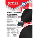Okładki do bindowania OFFICE PRODUCTS karton A4 250gsm błyszczące 100szt. czarne w sklepie internetowym Biurowe-zakupy.pl