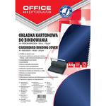 Okładki do bindowania OFFICE PRODUCTS karton A4 250gsm błyszczące 100szt. ciemnoniebieski w sklepie internetowym Biurowe-zakupy.pl