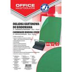 Okładki do bindowania OFFICE PRODUCTS karton A4 250gsm skóropodobne 100szt. zielone w sklepie internetowym Biurowe-zakupy.pl