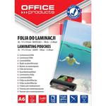 Folia do laminowania OFFICE PRODUCTS A6 2x80mikr. błyszcząca 100szt. transparentna w sklepie internetowym Biurowe-zakupy.pl
