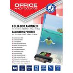 Folia do laminowania OFFICE PRODUCTS A6 2x100mikr. błyszcząca 100szt. transparentna w sklepie internetowym Biurowe-zakupy.pl