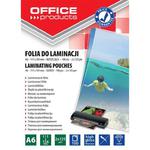 Folia do laminowania OFFICE PRODUCTS A6 2x125mikr. błyszcząca 100szt. transparentna w sklepie internetowym Biurowe-zakupy.pl