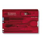 Scyzoryk VICTORINOX Swisscard Classic, celidor, 82mm, transparentny czerwony w sklepie internetowym Biurowe-zakupy.pl