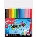 Flamastry MAPED COLORPEPS OCEAN 12 kolorów ETUI 845720 w sklepie internetowym Biurowe-zakupy.pl