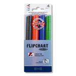 Marker KOH-I-NOOR FLIPCHART 1406 kpl.4 kolory ścięte 771406JD03PK w sklepie internetowym Biurowe-zakupy.pl
