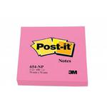 Karteczki POST-IT 654N 76x76mm 1x100 kart. jaskrawy różowy w sklepie internetowym Biurowe-zakupy.pl