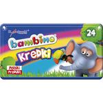 Kredki BAMBINO świecowe 24 kolory w met.op. w sklepie internetowym Biurowe-zakupy.pl