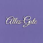 919 Tekturka napis - Alles Gute - Wszystkiego najlepszego - G3 w sklepie internetowym CraftyMoly