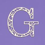 Tekturka - Monogram - G w sklepie internetowym CraftyMoly