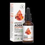 Witamina „ADEK” A + D3 (2000 IU) + E + K2MK7, krople 30 ml Aura Herbals w sklepie internetowym Estetic Dent