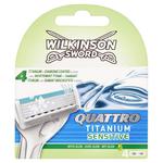 Wilkinson Sword Titanium Sensitive Quattro Wkład do maszynki 4 szt (M) (P2) w sklepie internetowym Estetic Dent