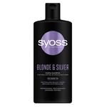 Syoss Blonde Silver Purple Shampoo szampon neutralizujący żółte tony do włosów blond i siwych 440ml (P1) w sklepie internetowym Estetic Dent