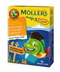 Möller's Omega-3 Rybki żelki z kwasami omega-3 i witaminą D3 dla dzieci Pomarańczowo-cytrynowe 36szt. (P1) w sklepie internetowym Estetic Dent