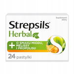 Strepsils Herbal pastylki do ssania łagodzące podrażnione gardło i struny głosowe suplement diety Miód Melisa i Propolis 24szt. (P1) w sklepie internetowym Estetic Dent