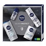 Nivea Men Silver Protect zestaw pianka do golenia 200ml + żel pod prysznic 250ml + balsam po goleniu 100ml + antyperspirant roll-on 50ml (P1) w sklepie internetowym Estetic Dent