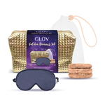 GLOV SET Golden Dreams Satin Sleep Mask maska złuszczająca + Moon Pads Laundry Bag waciki do twarzy z woreczkiem + kosmetyczka (P1) w sklepie internetowym Estetic Dent