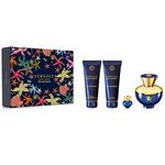 SET VERSACE Pour Femme Dylan Blue EDP spray 100ml + EDP spray 5ml + SHOWER GEL 100ml + BODY LOTION 100ml (P1) w sklepie internetowym Estetic Dent