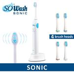 SoWash Sonic - Szczoteczka Soniczna z 5 trybami pracy + 4 końcówki w zestawie w sklepie internetowym Estetic Dent