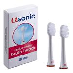 Alfa Sonic Replacement Brush Heads 2 szt. - końcówki do szczoteczki sonicznej Alfa Sonic, białe w sklepie internetowym Estetic Dent