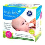 BRUSH-BABY Dental Wipes - chusteczki z xylitolem do czyszczenia dziąseł i zębów mlecznych (0-16 miesięcy) 28 szt. w sklepie internetowym Estetic Dent