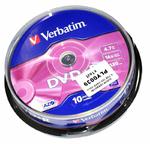 DVD+R VERBATIM 4,7GB 16X CAKE-10szt. w sklepie internetowym Krzytronik.pl 