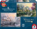 PQ Puzzle 2 x 1000 el. THOMAS KINKADE Lamplight (wiosna/zima) w sklepie internetowym TerazGry.pl