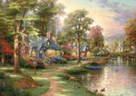 Puzzle 1500 el. THOMAS KINKADE Nad jeziorem w sklepie internetowym TerazGry.pl