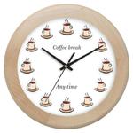 Zegar drewniany rondo coffee time w sklepie internetowym Atrix.pl