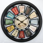Zegar gigant vintage cichy 50cm witraż w sklepie internetowym Atrix.pl