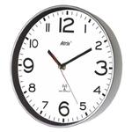 Zegar srebrny sterowany radiowo 25cm w sklepie internetowym Atrix.pl