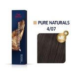 Wella Professionals Koleston Perfect Me+ Pure Naturals profesjonalna permanentna farba do wÃÂosÃÂ³w 4/07 60 ml + prezent do kaÃÂ¼dego zamÃÂ³wienia w sklepie internetowym Brawat.pl