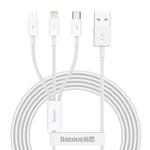 Kabel USB 3w1 Baseus Superior Series na Lightning, USB-C, micro USB 3.5A, 1.2m (biały) w sklepie internetowym prao.pl