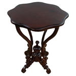 Orientalny stolik kawowy 117014, stół z drewna mahoniowego o nietypowej formie w sklepie internetowym Artseries.pl