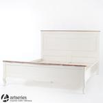 Podwójne łóżko stylizowane z pełnego drewna 120016 prowansja w sklepie internetowym Artseries.pl
