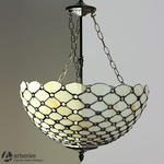 Piękna duża wisząca lampa witrażowa,oryginalny żyrandol 83956 w sklepie internetowym Artseries.pl