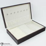 Skórzana szkatułka na biżuterię 58489 w kolorze brązowym w sklepie internetowym Artseries.pl