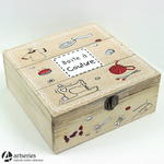 Drewniane pudełko , niciarka 74660, schowek retro szkatułka w sklepie internetowym Artseries.pl