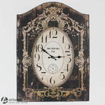 Duży wiszący zegar wykonany z drewna 77196 czarny w sklepie internetowym Artseries.pl
