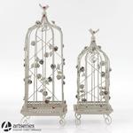 Oryginalne i pięknie zdobione klatki metalowe z różami 93296 w sklepie internetowym Artseries.pl