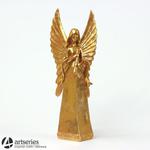 Złoty anioł z wuwuzelą - figura dekoracyjna - 70124b w sklepie internetowym Artseries.pl