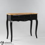 Prowansalska konsola drewniana, stolik przyścienny w kolorze czarnym C120011 w sklepie internetowym Artseries.pl