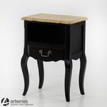 Prowansalska szafka nocna, stylowa, czarna i drewniana, rustykalna w sklepie internetowym Artseries.pl