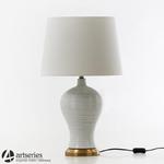 Ceramiczna lampa stojąca, biała, duża 108031 w sklepie internetowym Artseries.pl