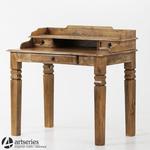 Kolonialne biurko stylowe z drewna mangowego, sekretarzyk z litego drewna w sklepie internetowym Artseries.pl