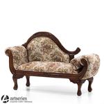 Sofa stylizowana, szezlong w pięknej kwiatowej tapicerce w sklepie internetowym Artseries.pl