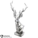 Srebrne popiersie renifera jelenia 124751 statuetka w sklepie internetowym Artseries.pl