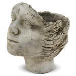 Szara osłonka na doniczkę w kształcie ludzkiej głowy 116129 w sklepie internetowym Artseries.pl