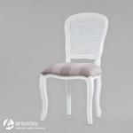 Tapicerowane krzesło stylowe, lekko prowansalskie z litego drewna w sklepie internetowym Artseries.pl
