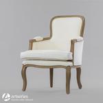 Stylowy fotel drewniany, biały, w stylu rustykalnym w sklepie internetowym Artseries.pl