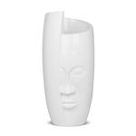 Biały ceramiczny wazon, doniza w stylu glamour 131170 w sklepie internetowym Artseries.pl